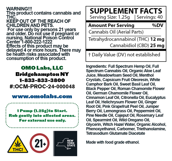 2:1 CBD/THC Warming Gel